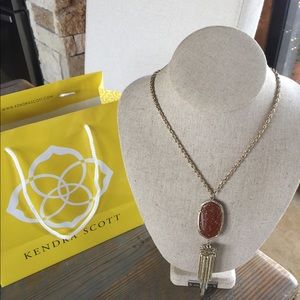Kendra Scott Rayne necklace in RARE gold stone
